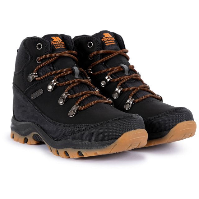 Trespass - Botas de Senderismo Corin con Cordones, Presilla para Niños/Niñas (Negro) Trespass UTTP5940_black
