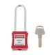 thumbnail image 1 of Negro, , rojo, seguridad, seguridad, bloqueo, , con llave, , etiqueta, acero inoxidable, PA, seguridad , DYNWAVEMX  Candado de bloqueo de seguridad, 1 of 8