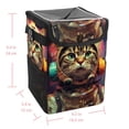 thumbnail image 5 of Cat Retro Mini Trash Can for Car: Foldable with Lid, Leak-Proof and Hanging Storage Bag, 5 of 6