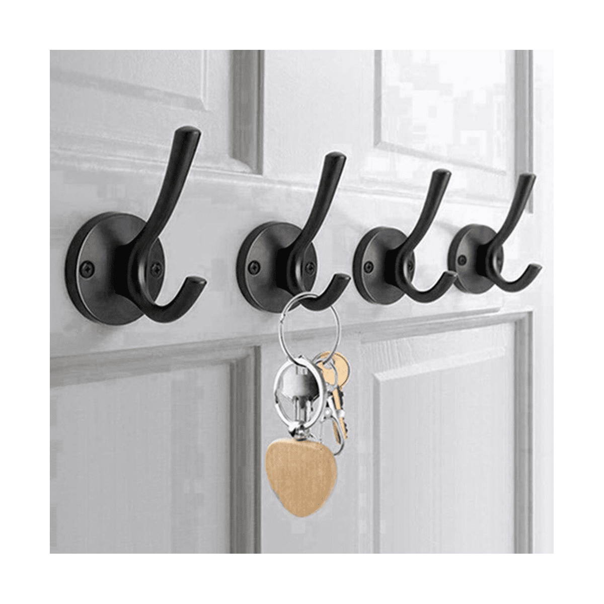 50Pcs Blank Wooden Heart-Shaped Key Chain DIY Wooden Keychain Tag Anti-Lost Wood Accessories Tags Can- DIY Gifts