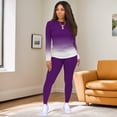 thumbnail image 3 of Aomice Lounge Sets For Women Two Piece Outfits For Women Casual-Gradient Purple-L, 3 of 4