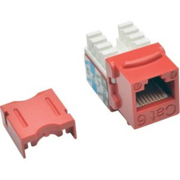 EATON TRIPP LITE SERIES CAT6/CAT5E 110 STYLE PUNCH DOWN KEYSTONE JACK - RED, 25-