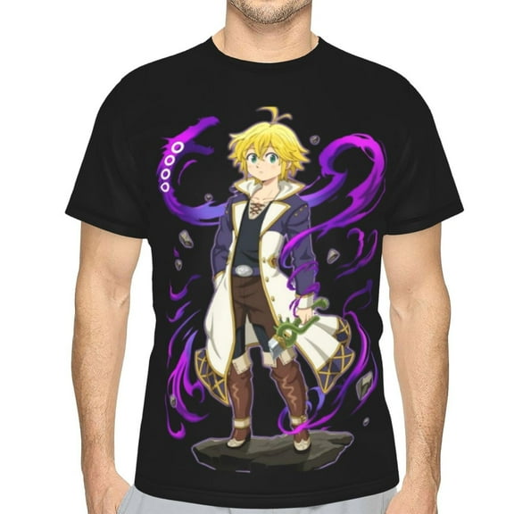 Nanatsu No Taizai The Seven Deadly Sins Unisex 3d Pattern Printed Short Sleeve T-Shirts Casual Graphics Tees Small