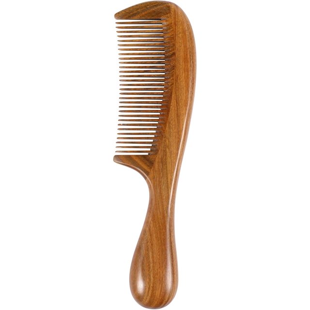 HUGFEGWE Wood Hair Comb Fine Tooth Comb Anti-static Hair Comb for Thick Hair AZ824-5966