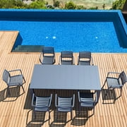 Siesta ISP774-DVR 70 - 86 in. Vegas Dining Extendable Table Dove Gray