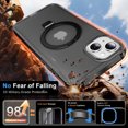 thumbnail image 4 of Allytechgroup iPhone 14 Plus Magnetic Case with Screen Protector, Ring Holder Stand Matte Transparent Back Cover Compatible with Magsafe Full Body Shockproof Case for Apple iPhone 14 Plus, Black, 4 of 6