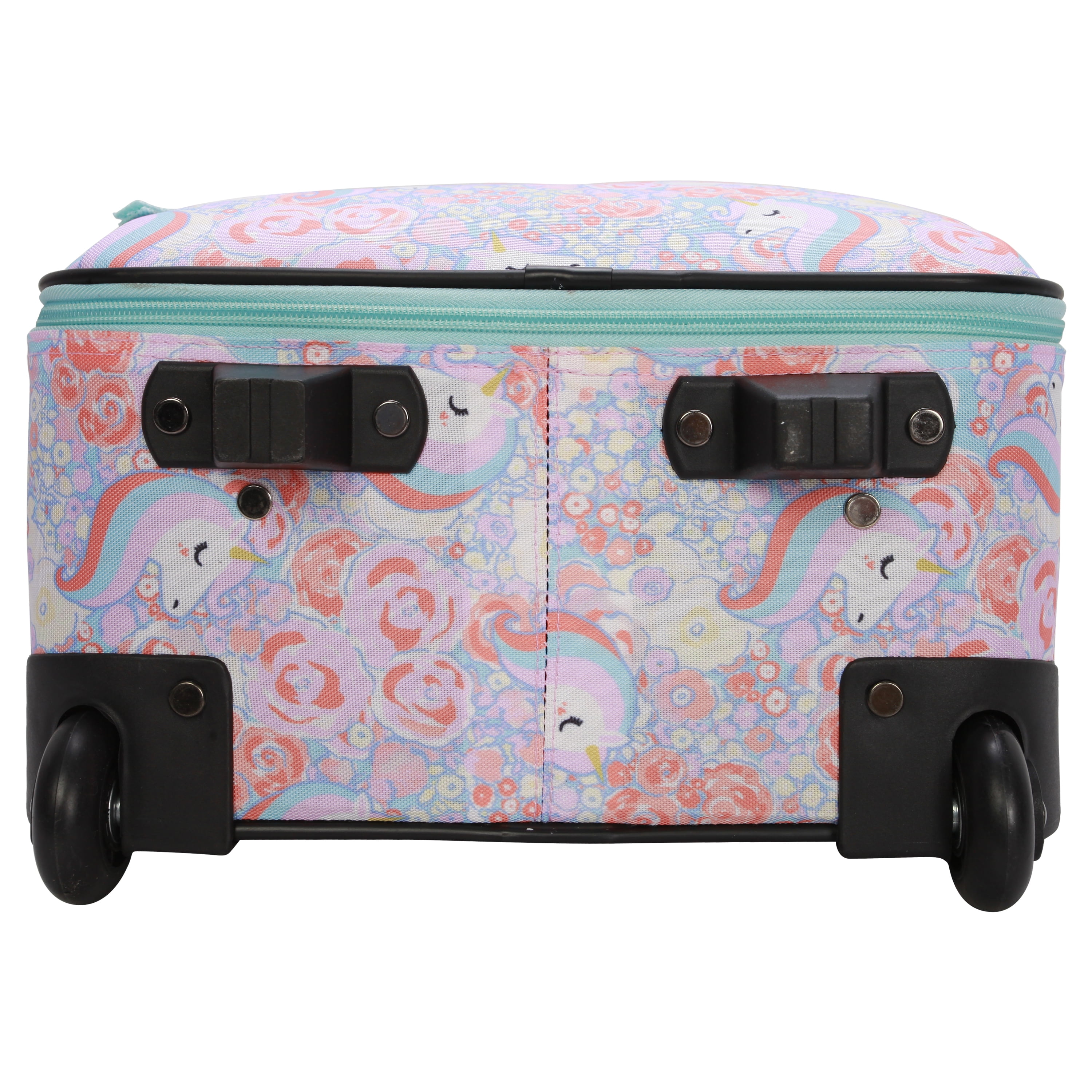 CRCKT 4-Piece Softside Kids Luggage Set, Includes 18" Carry-on, 12" Backpack, Plush Critter that turns into a Neck Roll Pillow, and a Matching Luggage Tag, Unicorn, (Walmart.Com Exclusive)