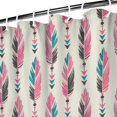 thumbnail image 3 of Boho Floral Shower Curtain 72x72 Inches - Tropical Leaves, Vintage Botanical Print, Waterproof Fabric for Chic Bathroom Decor, Modern Farmhouse & Bohemian Style, 3 of 5