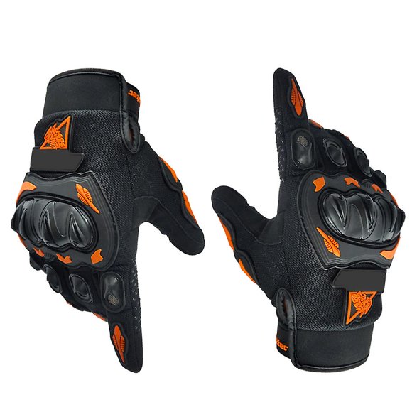 Full Finger Touchscreen Motorbike Gloves For Men And Women Riding,road Racing,cycling,climbing,motocross(orange)