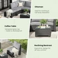 thumbnail image 2 of STARY Outdoor Wicker conversation sets, 7 Pieces Patio Furniture Sofa Set with Coffee Table, All Weather for Garden, Backyard, Balcony (Dark Gray), 2 of 7