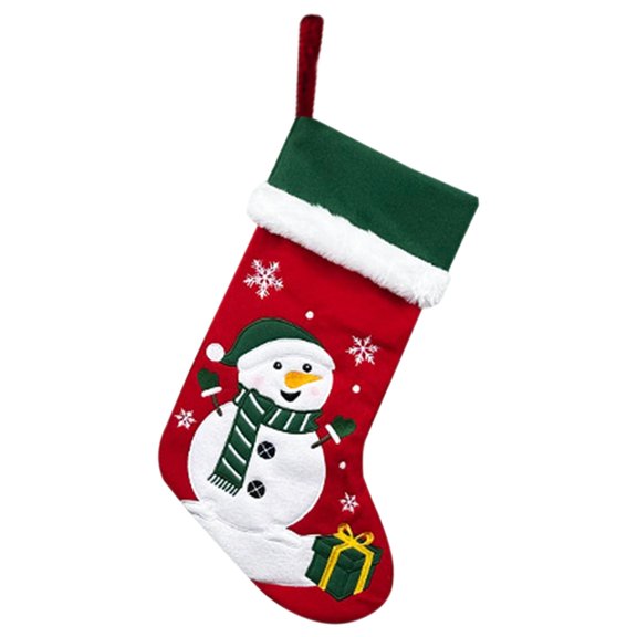 Clearance Under $3.79!Personalized Embroidered Christmas Stocking with Festive Patterns