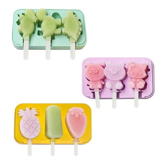 3 Pack Silicone Popsicle Molds,Reusable 12-cavity DIY Kitchen Gadgets  Stackable Ice Trays,BPA Free Ice Pop Mold Specialty Accessories Tool for