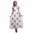 thumbnail image 1 of Bimba Rayon Floral Printed Spaghetti Strap Sleeveless Womens Cami Maxi Slip Swing Dress-XX-Large, 1 of 4