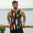 thumbnail image 6 of KLL Colorful Fishing Lures Print Men's Muscle Gym Workout Stringer Tank Tops Bodybuilding Fitness T-Shirts Tank Tops Men-4X-Large, 6 of 7