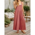 thumbnail image 6 of Cueply Women's Overalls Jumpsuits Casual Loose Adjustable Straps Wide Leg Long Pant with Pockets, 6 of 10