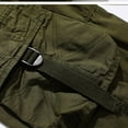 thumbnail image 4 of IROINNID Men's Belted Cargo Long Shorts Inseam Below Knee Length Multi Pocket 3/4 Capri Pants (Big and Tall Shorts for Men), 4 of 5