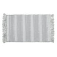 thumbnail image 4 of Microfibre Striped Bath Mat With Fringe Silver 20X32, 4 of 4