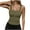 Army Green, variant on Women's Square Neck Going Out Crop Tops Casual Sleeveless Solid Color Blouse Summer Slim Fit T-Shirts