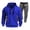 Blue -AE07, variant on Mens Sweatsuits 2 Piece Set Cargo Pullover Sweatpants Zip Up Hoodie Sets Work Out Casual Athletic Joggers Tracksuits Khaki XL