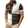 thumbnail image 2 of pstuiky camisetas de hombre, Camisa tipo blusa de manga larga con cuello vuelto y solapa con estampado de botones para hombre ropa de hombre l, 2 of 3