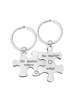 DanceeMangoos Car Key Chain Father's Day Key Ring Unique Bag Decor  Stainless Steel Key Ring for Decor Couples Keychains 