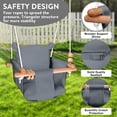 thumbnail image 2 of Columpio para bebés para exteriores, asiento seguro de lona y madera para interiores, columpio para bebés para niños pequeños, columpio para bebés para exteriores con cinturón de seguridad,, 2 of 7