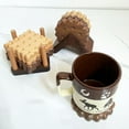 thumbnail image 5 of 1Pc Solid Wood Biscuit Shaped Coaster Set Insulation Pad And Mat For Home Table Decoration And Accessories Gift For Friends, 5 of 8