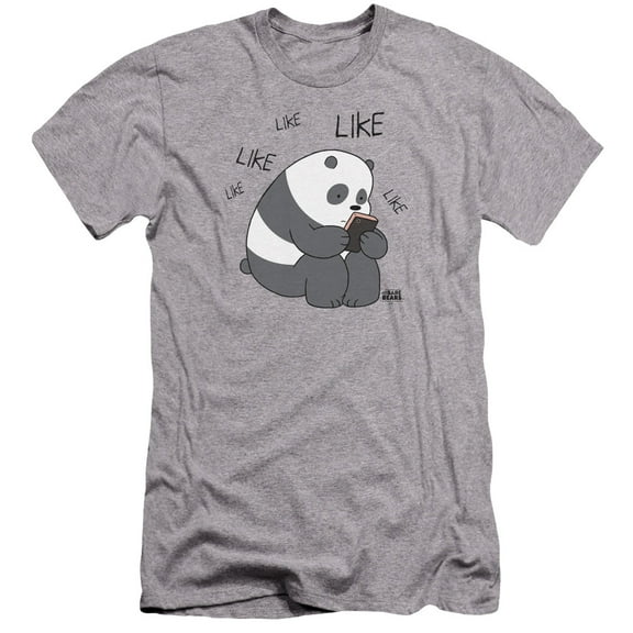 We Bare Bears - Like Like Like - Premium Slim Fit Short Sleeve Shirt - Large