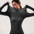 thumbnail image 6 of Jamicy Womens Winter Undershirts Long Sleeved Round Neck Solid Color Warm Basic Tops Underwear Base Layers for Women, 6 of 10