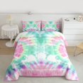 thumbnail image 2 of Homewish Tie Dye Bedding Comforter Set 2pcs for Children Teens Adults,Abstract Gradient Watercolor Twin Comforter Sets Microfiber,Ombre Vintage Aesthetic Breathable Bedding Set,Breathable Home Decor, 2 of 8