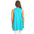 thumbnail image 4 of Women's Sleeveless Draped Open Front Cardigan Vest Made in USA, 4 of 4