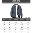 thumbnail image 7 of Men's Lightweight Bomber Jacket Causal Fashion Flight Windbreaker Jacket Dust Grey Size 2XL, 7 of 7