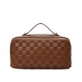 thumbnail image 1 of Girlfriend Gift Fashion Women Toiletries Organizer PU Leather Zipper Large Capacity Multifunctional Comestic Organizer Portable Makeup Bag Travel Storage Bag Korean Style Storage Bag BROWN, 1 of 8