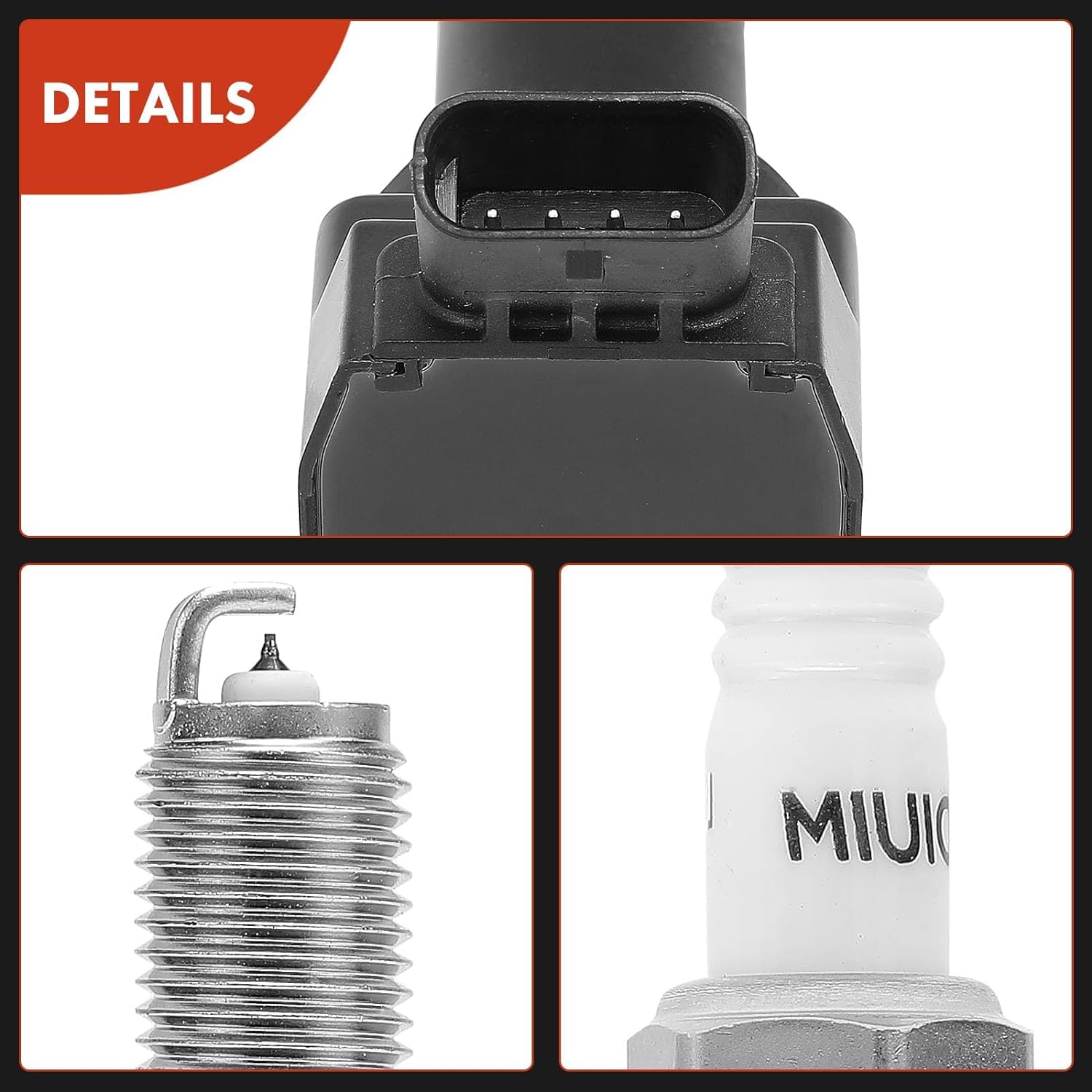 A-Premium Set of 6 Ignition Coil Pack and Iridium Spark Plugs Compatible with Kia Sedona 2018-2020, Telluride 2020, Cadenza 2016-2020, Sorento 2018-2020 & Hyundai Palisade 2020 & Genesis G80 2017-2020