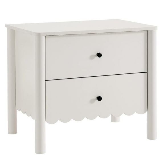 Modway Emmeline Scalloped 2-Drawer Nightstand