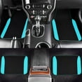 thumbnail image 5 of Flying Banner Car Seat Covers Front Seats Rear Bench Polyester car seat Protectors Easy installations Rear Bench Split Classic Man Lady Truck (Full Set - Low Back - Combo Pack, Black Mint Blue), 5 of 8