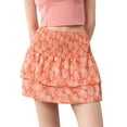 thumbnail image 2 of Musuos Women's Summer Mini Skirts High Waist Layered Ruffle A-Line Skirts for Casual Daily, 2 of 10