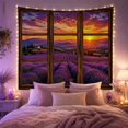 thumbnail image 2 of Purple Lavender Rows in Rolling Countryside Through a Window, Romantic Rustic for Nature Lovers, Country Wall Art, Housewarming Gift, Tapestry Wall Hanging for Living Room and Bedroom, 2 of 7