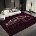 thumbnail image 1 of Area Rug 8x10 ft Dark Brown Car Taillights Living Room Rugs, Indoor Accent Rug, Washable Non Slip Stain Resistant Carpet, for Bedroom Dining Room Home Office Soft Low Pile Print Rugs, 1 of 7