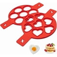 thumbnail image 1 of Pancake Silicone Mold 2pcs 2 Shapes Silicone Non-stick Safety Creativity Cake Mold Double Sided Use For Omelet Pancakes, 1 of 3