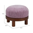 thumbnail image 3 of Gome Ottoman Wisteria Purple Ottoman, Modern Style, Painted rubberwood leg, Plywood, Indoor Living, 3 of 8