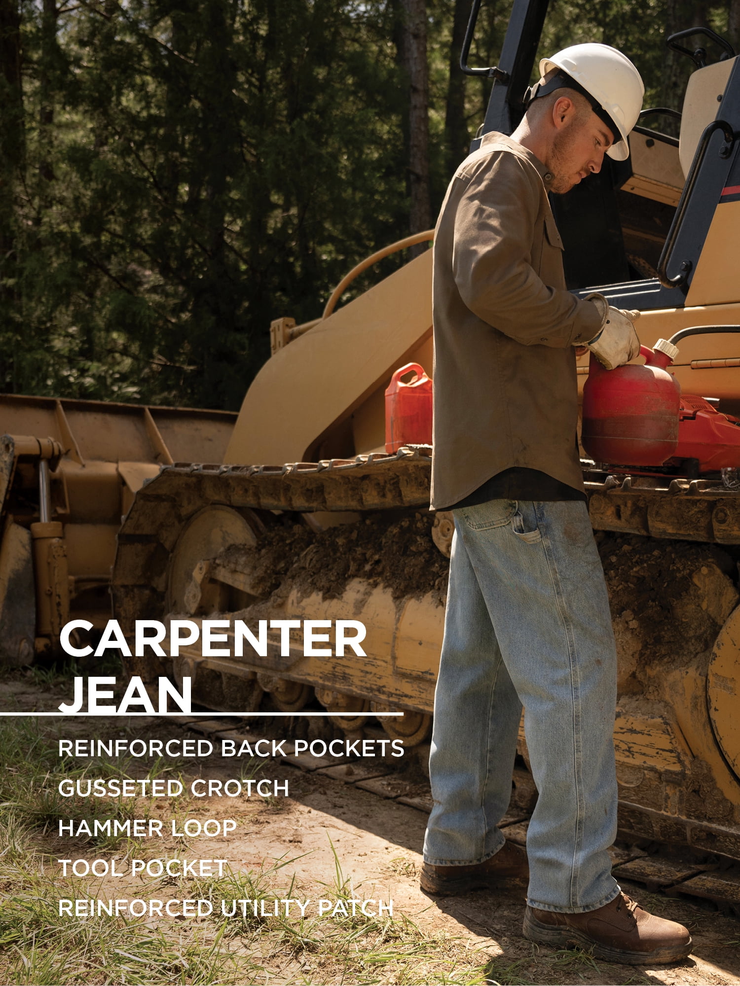 Wrangler® Men's and Big Men's Riggs Carpenter Pant with Tool Pocket (Sizes 30-60)