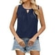 thumbnail image 1 of Camiseta sin mangas de color liso con cuello redondo y pliegues de encaje para mujer - Detalles femeninos, lavable a máquina, tallas S-XXL, contorno de pecho 93-119 cm, 1 of 8