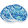 thumbnail image 3 of GZHJMY Colorful Ornate Paisley Coasters for Drinks Set of 4, Absorbent Ceramic Drink Coaster with Cork Base for Wooden Coffee Table, Cool Housewarming Gift for Home Decor Cup Coasters, 3 of 6