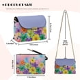 thumbnail image 6 of Pzuqiu Colorful Floral Leather Crossbody Bag Trendy Minimalist Women Crossbody Bag with Chain Strap Versatile Practical Casual for Daily Life Party and Special Occasions, 6 of 6