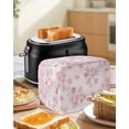 thumbnail image 4 of Pink Floral Toaster Cover 2 Slice, Small Kitchen Appliance Covers, Modern Farmhouse Aesthetic Shabby Chic Flower Toaster Oven Cover with Loop, Bread Machine Cover Polyester Dust Cover Protection, 4 of 4