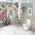 thumbnail image 7 of GOSMITH Jungle Pattern Exotic Tropical Summer Graphic Shower Curtain White, 7 of 7