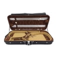 thumbnail image 1 of MERIGLARE Double Violin Case Fits Two 4/4 Full Size Violins Elegant with Handle Oxford Cloth Musical Instrument Carrying Case Hardshell, 1 of 9