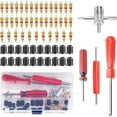 thumbnail image 1 of 64 Pieces Tire Valve Tools, Tire Valve Remover, Tire Valve Core Remover, Car Valve Core Remover, Tire Valve Repair Tool, for Bike Motorcycle Car Truck Tire, 1 of 5