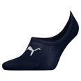 thumbnail image 2 of Puma Unisex Socks, Pack Of 3 - Footie, Unicolored Blue Eur 35-38 (Uk 2,5-5), 2 of 3